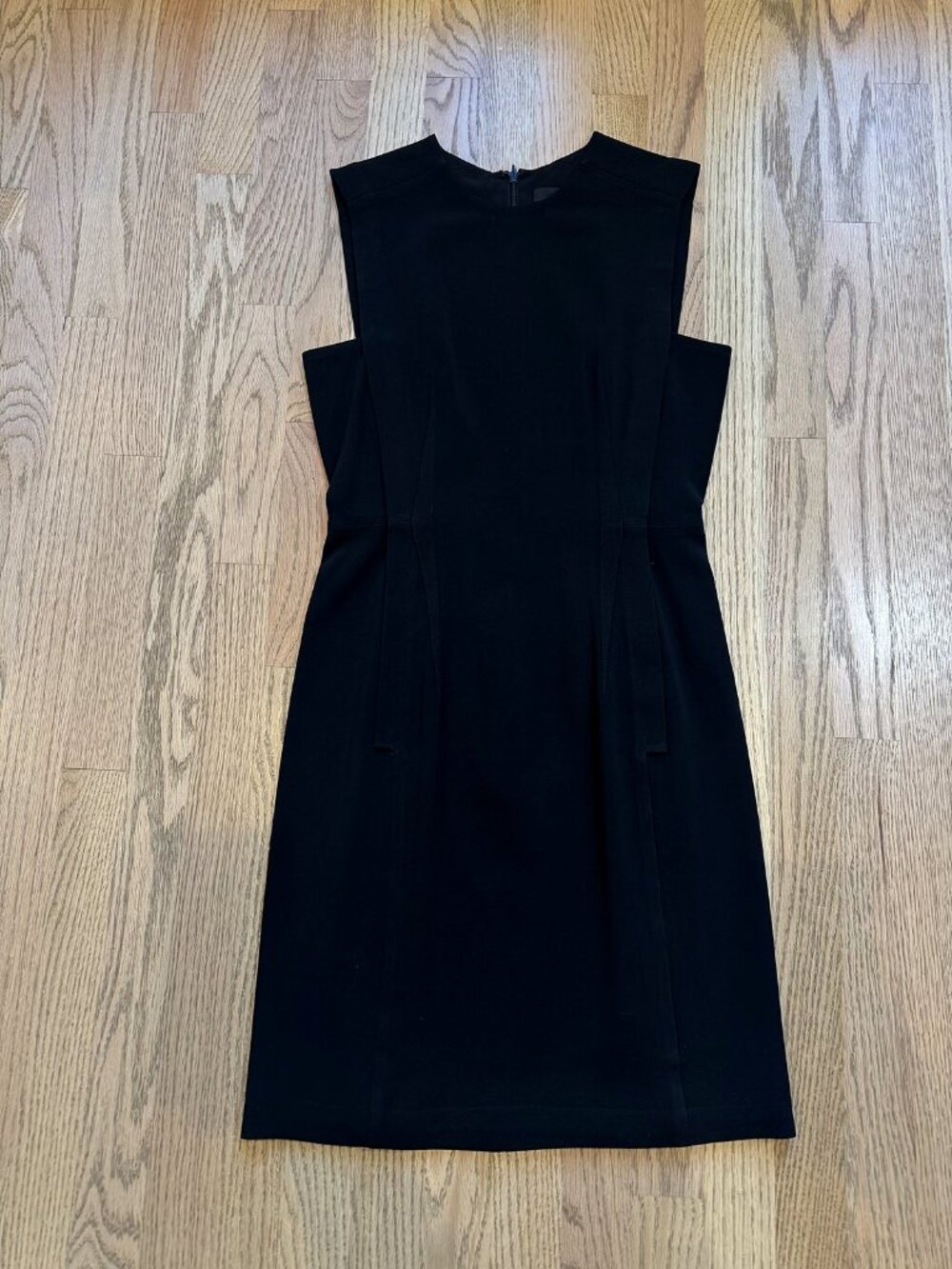 Alexander Wang Black Sleeveless Sheath Dress Structured Seams Size 6